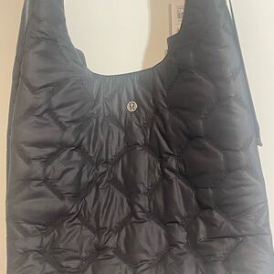 lululemon athletica Black Quilted Tote Bag